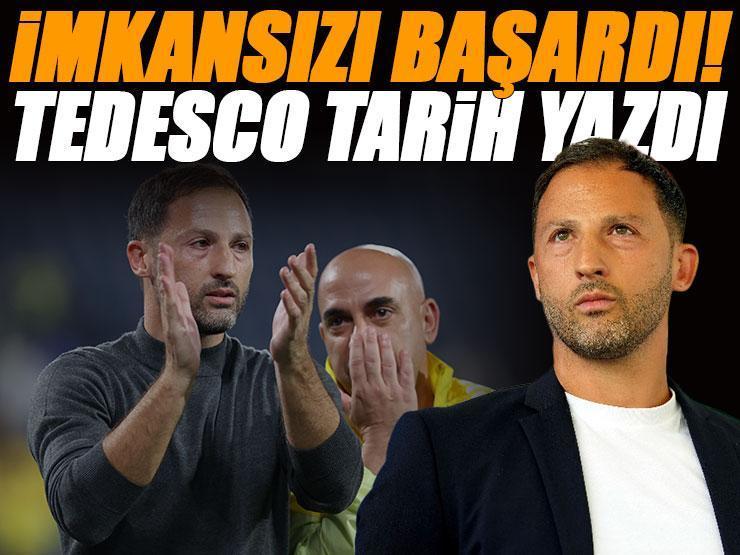 Yok artık Domenico Tedesco! Fenerbahçe'nin hocası inanılmazı başardı...