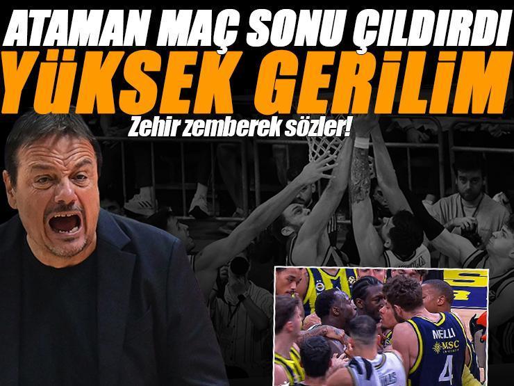 Fenerbahçe Beko-Panathinaikos maçı sonrası Ergin Ataman küplere bindi '10 bin eğitimsiz taraftar anneme küfretti'