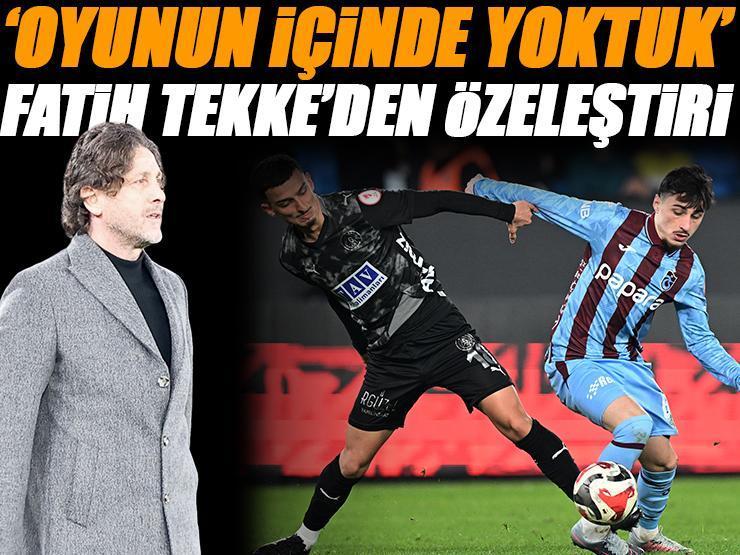 Fatih Tekke Alanyaspor mağlubiyetini yorumladı! 'Oyunun içinde yoktuk'