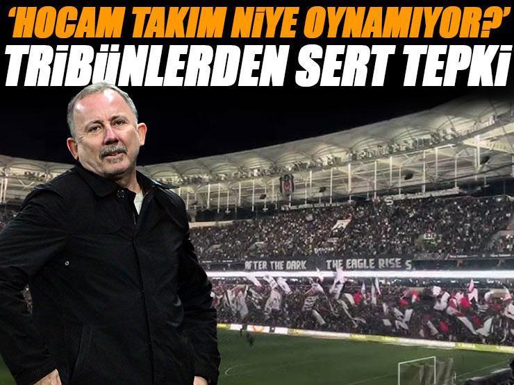 Beşiktaş tribünlerinden sert tepki: 'Takım niye oynamıyor?'