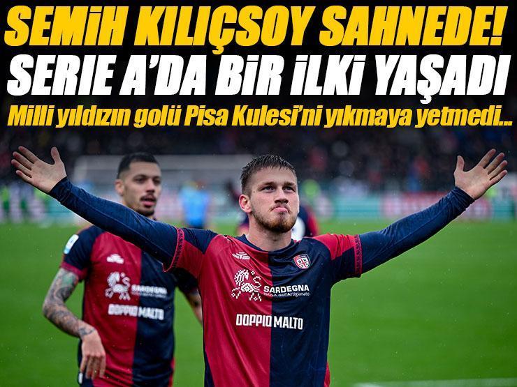 Semih Kılıçsoy, Pisa Kulesi'ni yıktı! Beşiktaş'ın eski golcüsünden bir ilk, Cagliari sonunu getiremedi...