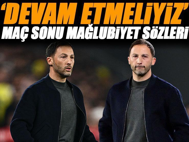 Fenerbahçe teknik direktörü Domenico Tedesco: 'Kabul edip devam etmeliyiz'
