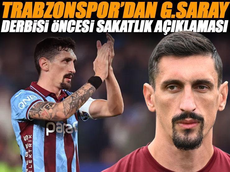 Trabzonspor'dan Galatasaray maçı öncesi sakatlık açıklaması!