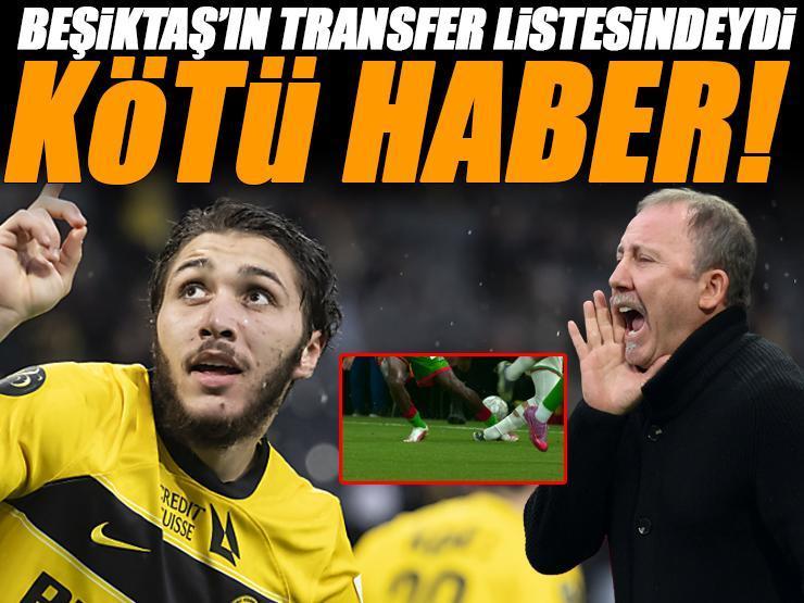 Beşiktaş'ın transfer listesindeki Hadjam'dan kötü haber! Maça devam edemedi