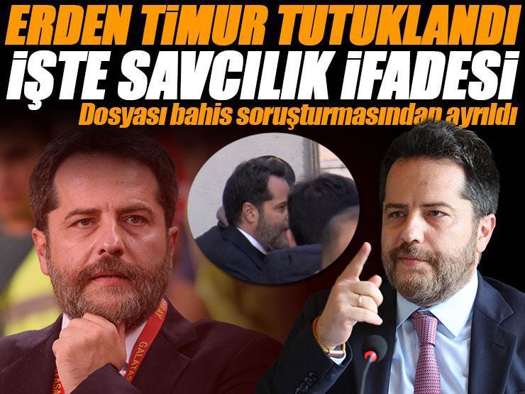 Futbolda bahis soruşturması: Erden Timur tutuklandı!