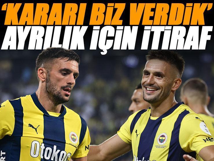 Fenerbahçe'nin eski yıldızı Dusan Tadic'ten ayrılık itirafı: 'Kararı biz verdik'