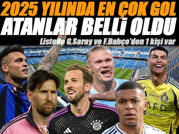 2025 yılında en çok gol atan futbolcular belli oldu! Listede Galatasaray ve Fenerbahçe’den yıldız isim var