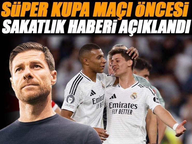 Real Madrid'e Süper Kupa maçı öncesi kötü haber! Resmen açıklandı