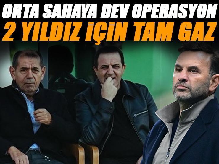 Galatasaray'dan orta sahaya dev operasyon! 2 yıldız için tam gaz