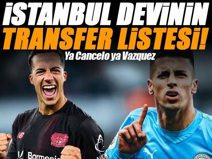 Süper Lig devi transfer gündemine iki yıldızı aldı; ya Cancelo, ya Vazquez!
