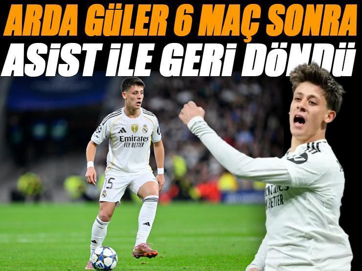 Arda Güler asist ile geri döndü! 6 maç sonra skor katkısı yaptı