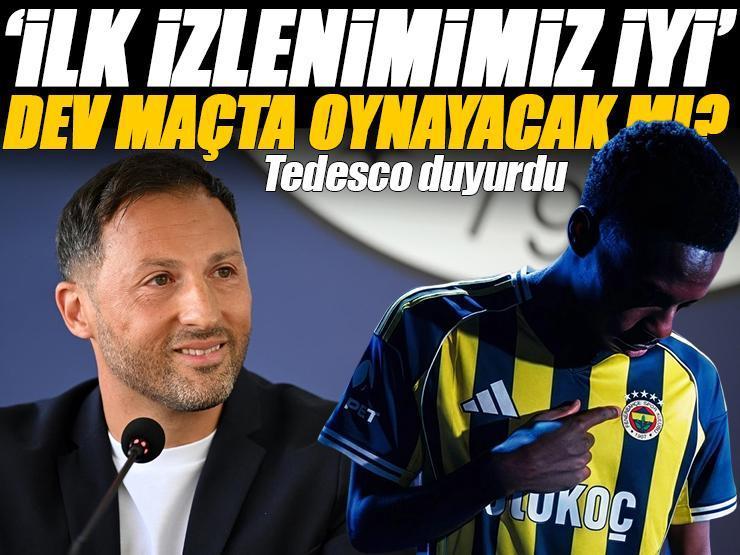 Domenico Tedesco'dan Musaba açıklaması! 'İlk izlenimimiz iyi...'