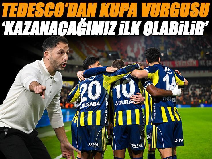 Tedesco'dan kupa vurgusu! 'Birlikte kazanacağımız ilk kupa olabilir'