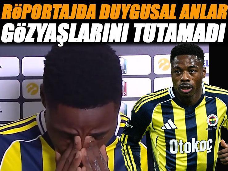 Fenerbahçe'nin yeni yıldızı Anthony Musaba duygusal anlar yaşadı! Maç sonu gözyaşlarını tutamadı