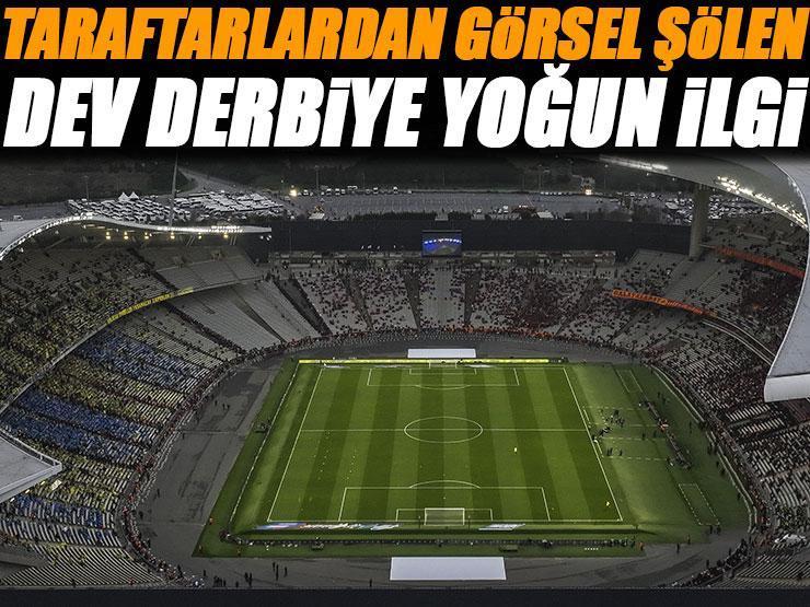 Galatasaray - Fenerbahçe Süper Kupa Finali'ne yoğun ilgi! Taraftarlardan görsel şölen