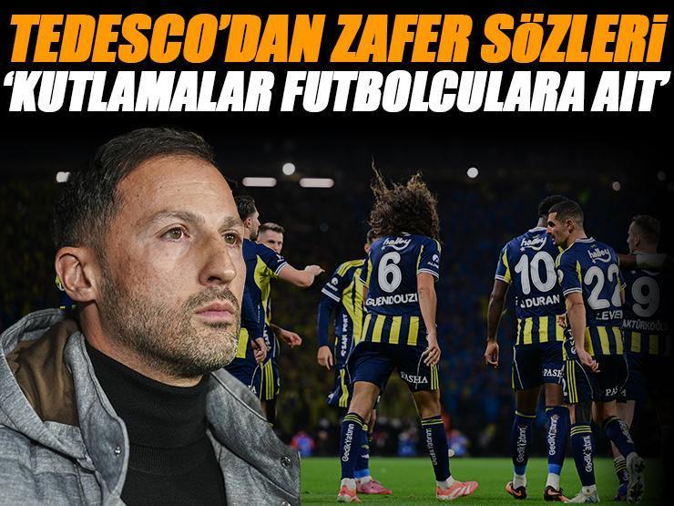 Tedesco'dan Süper Kupa zaferi ardından sözler: 'Kutlama oyunculara ait'