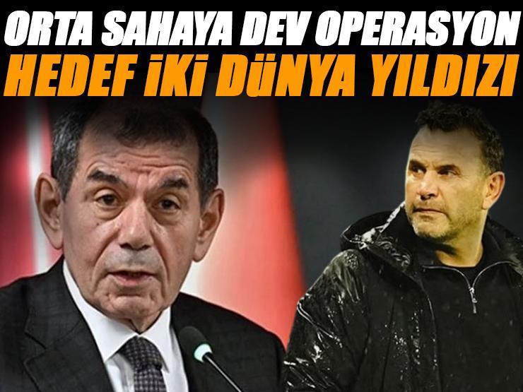 Galatasaray'dan orta sahaya dev operasyon! 2 dünya yıldızı için çalışmalar başladı