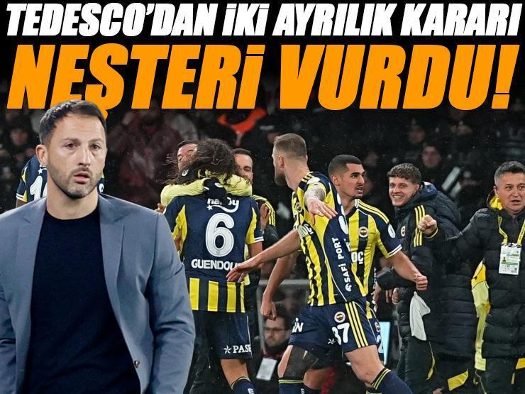 Fenerbahçe'de iki ayrılık kararı! Tedesco neşteri vurdu