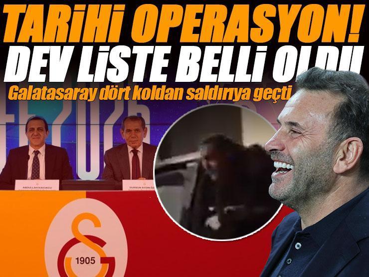 Galatasaray'dan orta saha için tarihi operasyon! Dev liste belli oldu