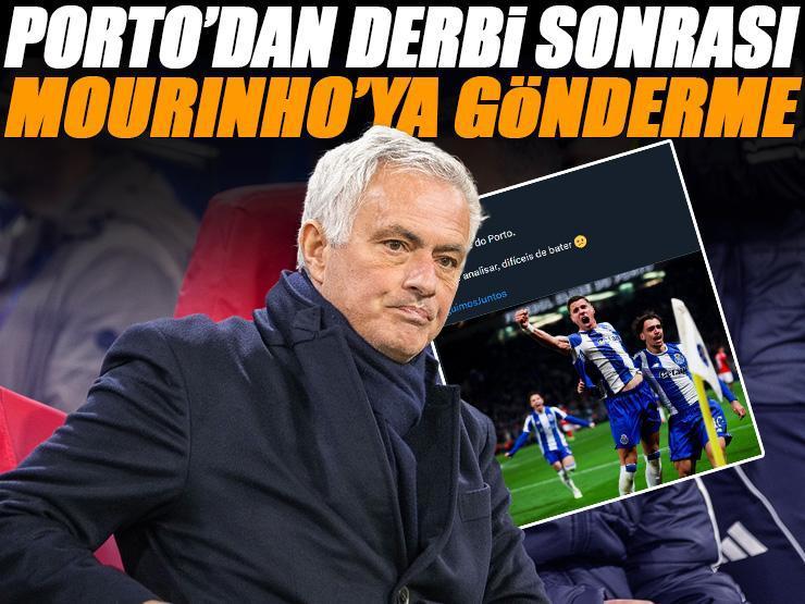 Porto'dan Mourinho'ya sosyal medya göndermesi! Benfica, Dragao'dan çıkamadı