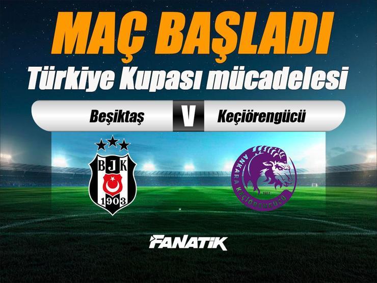 Beşiktaş - Keçiörengücü maçı Canlı Anlatım - BJK KEÇİÖRENGÜCÜ maçı kadroları, skoru ve istatistikleri (Türkiye Kupası)