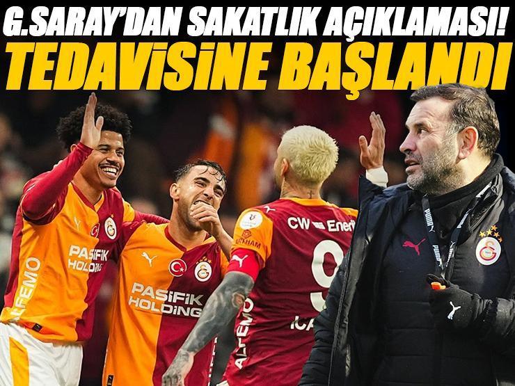 Galatasaray'dan sakatlık açıklaması! Yıldız oyuncunun tedavisine başlandı
