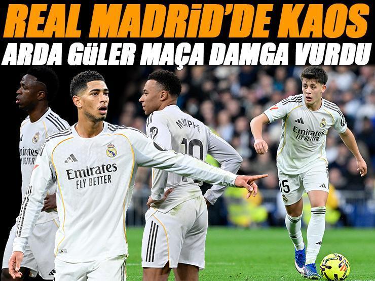 Real Madrid’de kaos! Taraftar takımı ıslıkladı Arda Güler maça damga vurdu