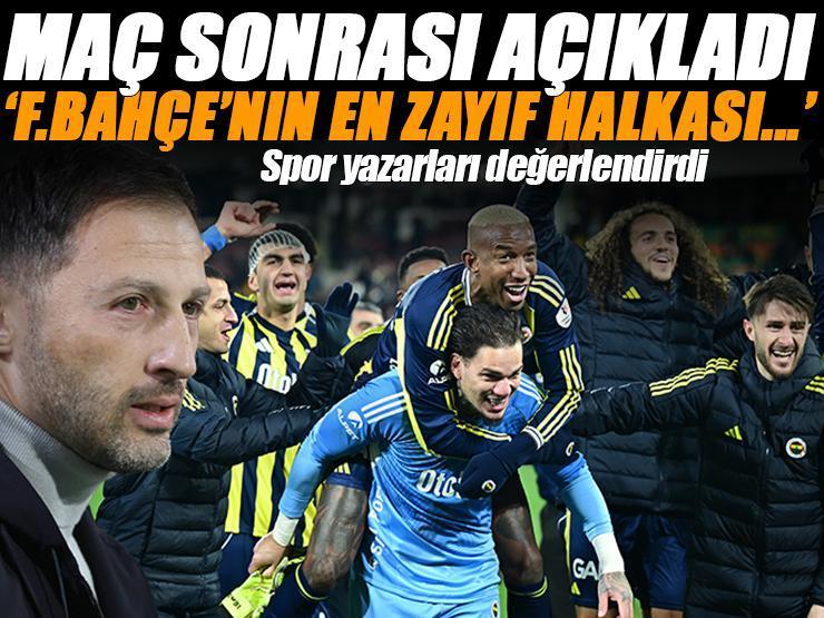 Spor yazarları Alanyaspor-Fenerbahçe maçını değerlendirdi! 'Fenerbahçe'nin en zayıf halkası'