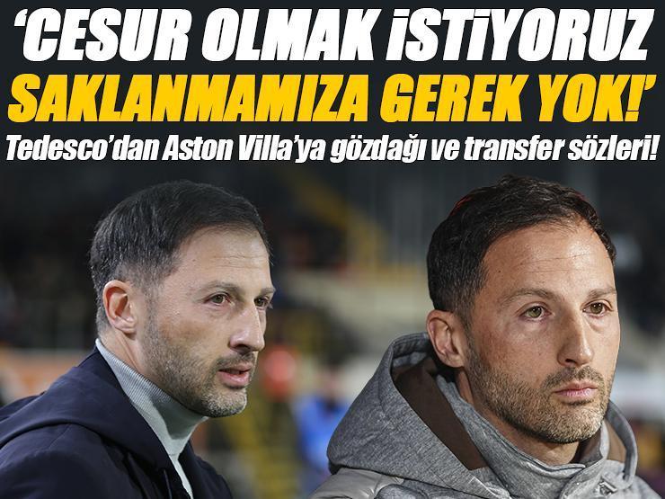 Domenico Tedesco: 'Aston Villa'dan saklanmamıza gerek yok!' Fenerbahçe'nin hocasından transfer açıklaması...