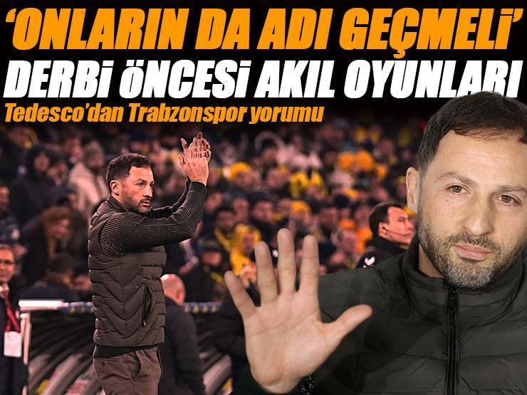 'Şampiyonlukta onları da adı geçmeli!'' Tedesco'dan derbi öncesi Trabzonspor yorumu
