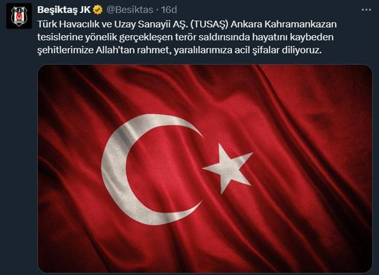 Ankara Tusaşta terör saldırısı Spor camiasından başsağlığı mesajları