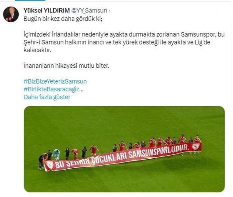 Samsunspor Başkanı Yüksel Yıldırım: Samsunspor ligde kalacaktır