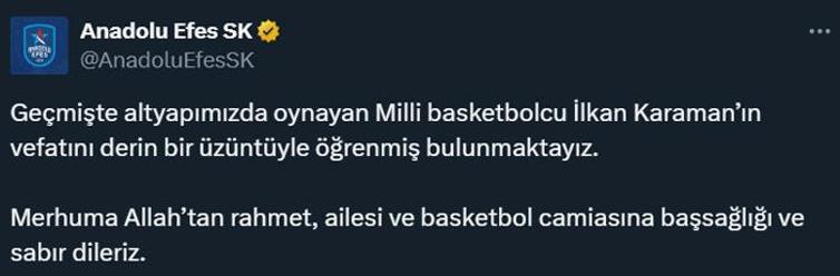 Eski milli basketbolcu İlkan Karaman trafik kazasında hayatını kaybetti