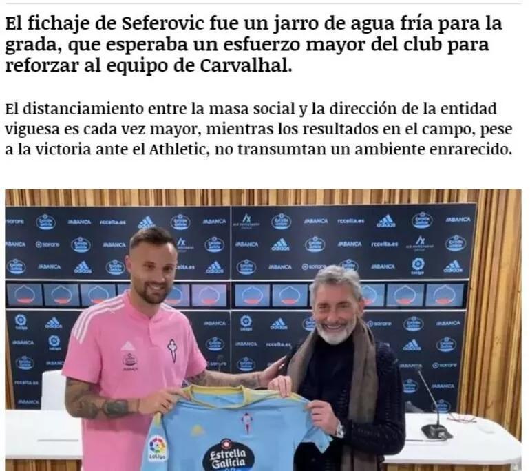 Seferovic transferi Celta Vigoyu karıştırdı Soğuk duş