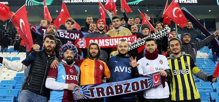 Trabzonsporda Basel maçı öncesi anlamlı koreografi