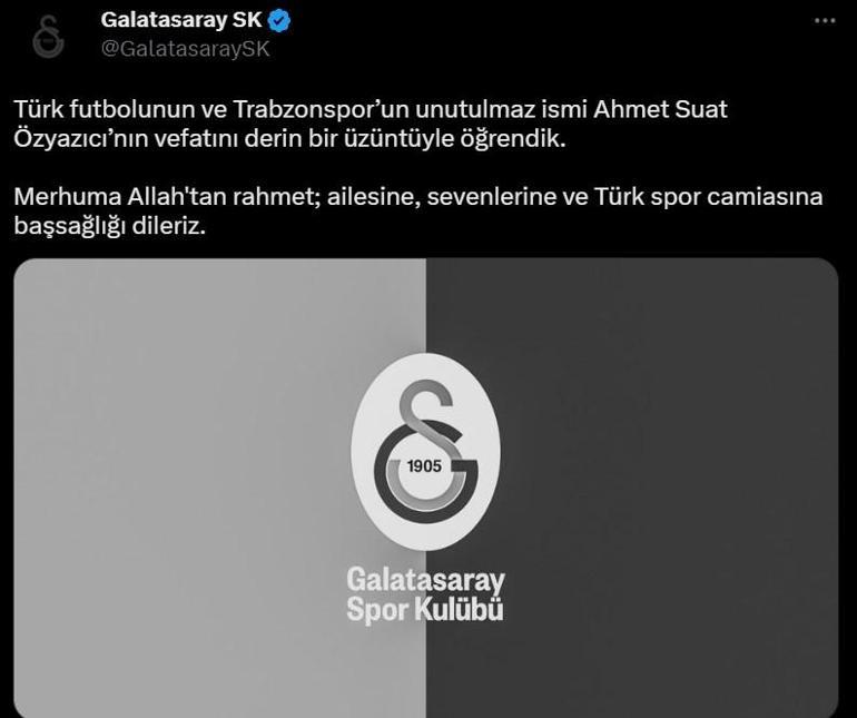 Trabzonspor efsanesi Ahmet Suat Özyazıcı hayatını kaybetti