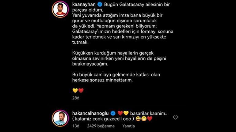 Hakan Çalhanoğlundan dikkat çeken Galatasaray hamlesi