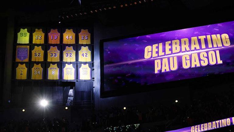 Los Angeles Lakers, Pau Gasolün formasını emekli etti