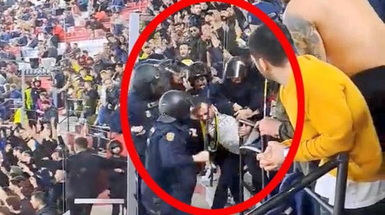 İspanyada büyük skandal Sevilla polisi, Fenerbahçeli taraftarlara saldırdı