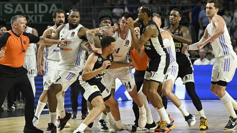 EuroLeaguede Real Madrid-Partizan maçında büyük kavga 4 yıl men cezası gelebilir...