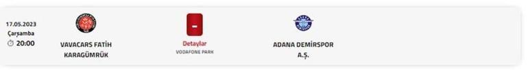Fatih Karagümrük-Adana Demirspor maçının stadı belli oldu