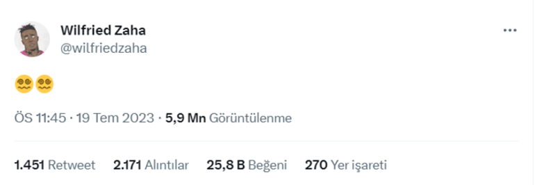 Yıldız oyuncudan Zahaya Fenerbahçe transferi hakkında mesaj İnanılmaz