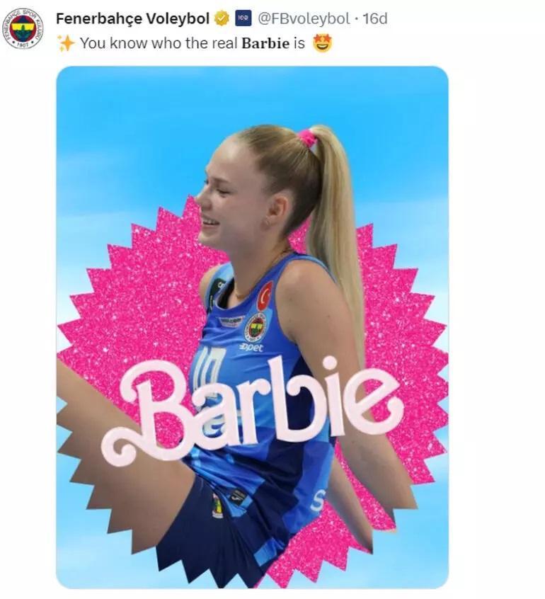 Fenerbahçeden Arina Fedorovtseva için Barbie paylaşımı