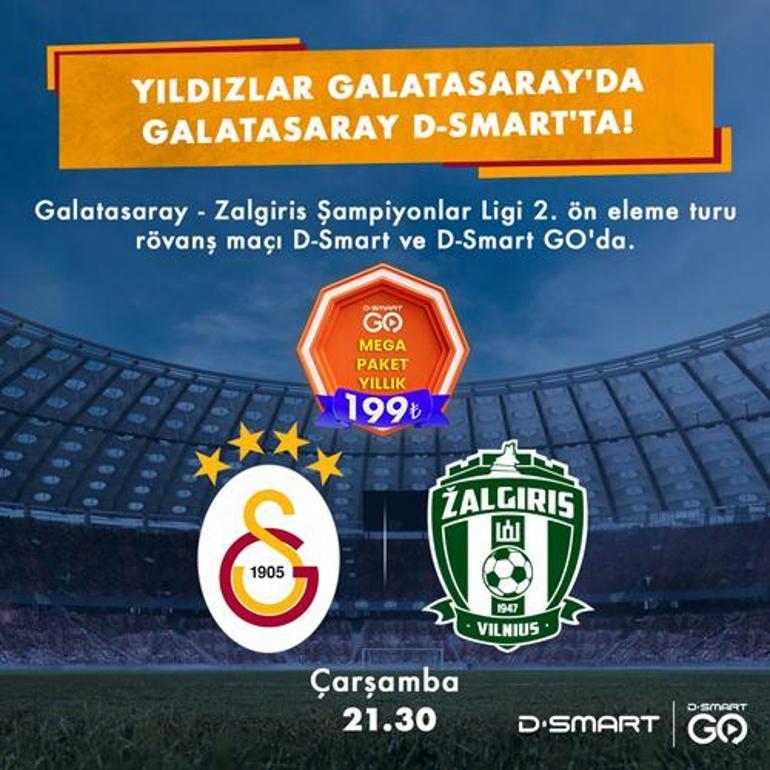 Galatasaray’ın tur gecesi sadece D-Smart ve D-Smart Goda