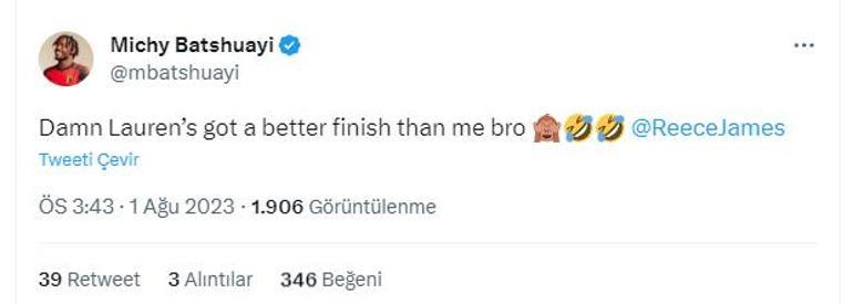 Michy Batshuayinin kadın futbolcu hakkında attığı tweet İngilterede gündem oldu