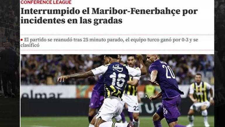 Maribor - Fenerbahçe maçında çıkan olaylar Avrupanın da gündemine oturdu