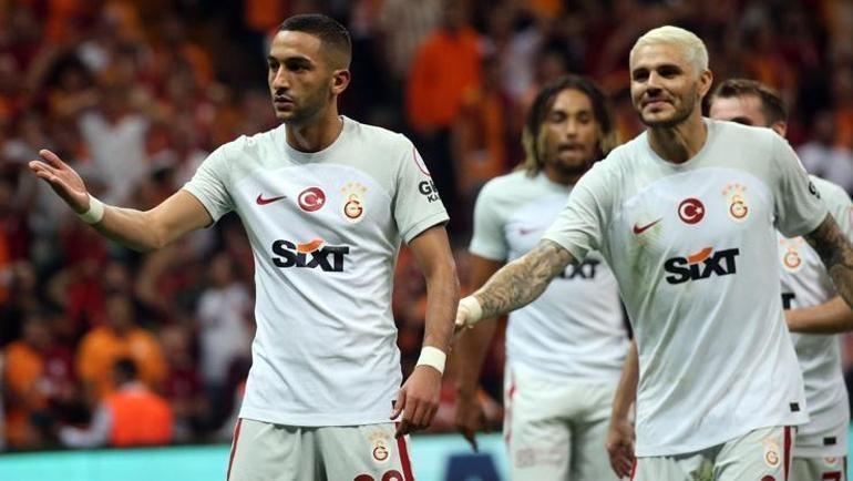 Galatasaray, yıldızlarıyla şahlandı Kerem, Icardi ve Ziyechten sihir, Abdülkerimden rekor