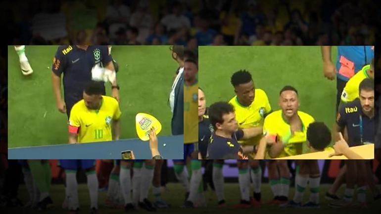 Brezilyada Neymar sinir krizi geçirdi Taraftar mısır kovası fırlattı...