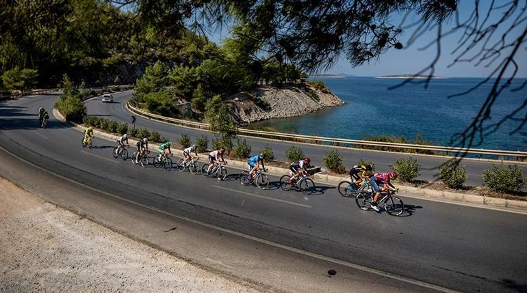 Cumhurbaşkanlığı Türkiye Bisiklet Turunun Bodrum - Selçuk etabında zafer Victor Langelottinin
