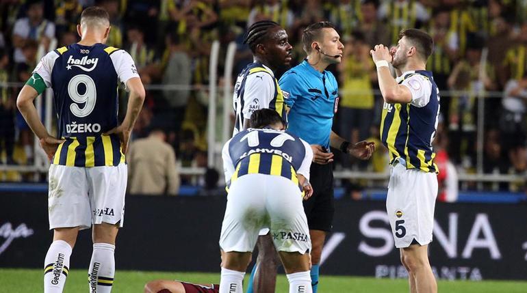 Fenerbahçede İsmail Yüksek, Trabzonspora karşı kırmızı kart gördü Bu sezon ikinci kez...